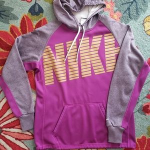 Magenta and Gold Nike Hoodie, Medium